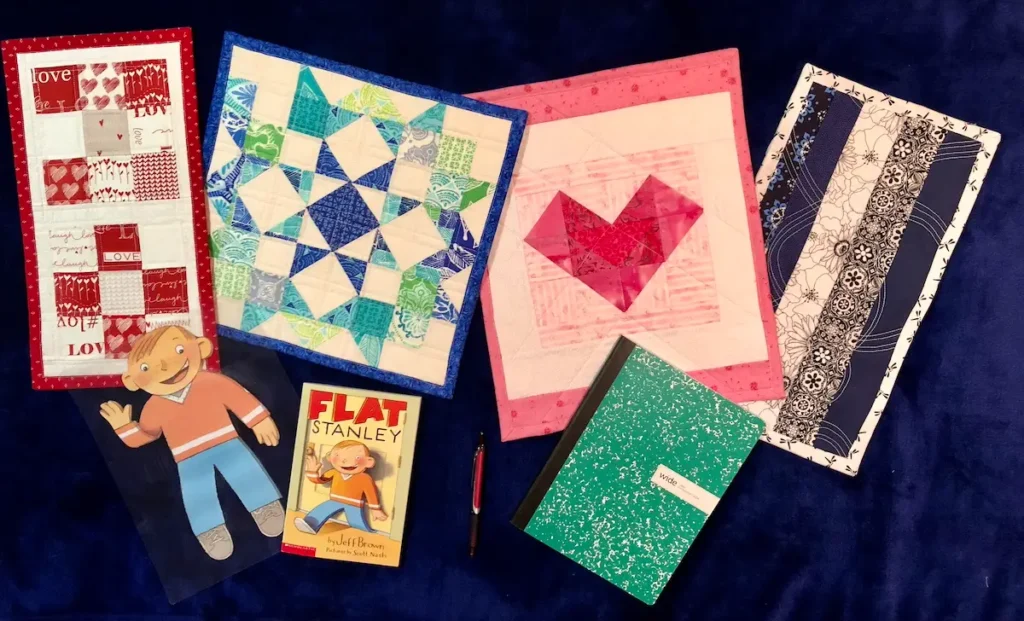 Flat Stanley quilts by Monique Arnold