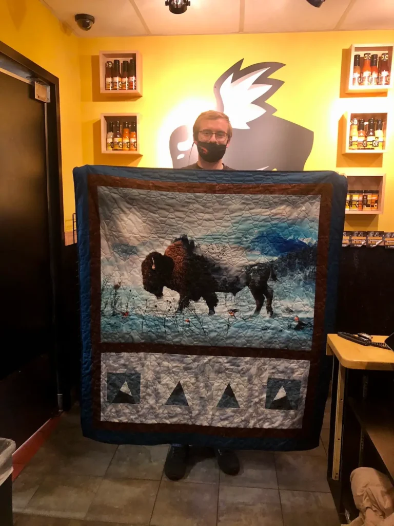 Bison quilt by Monique Arnold