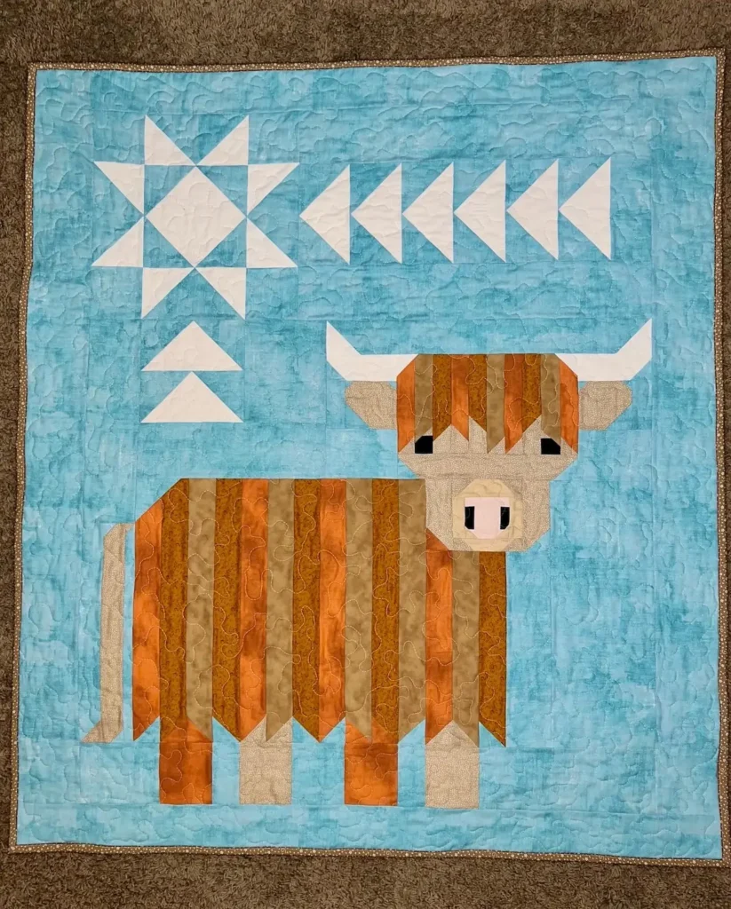 Longhorn quilt by Monique Arnold
