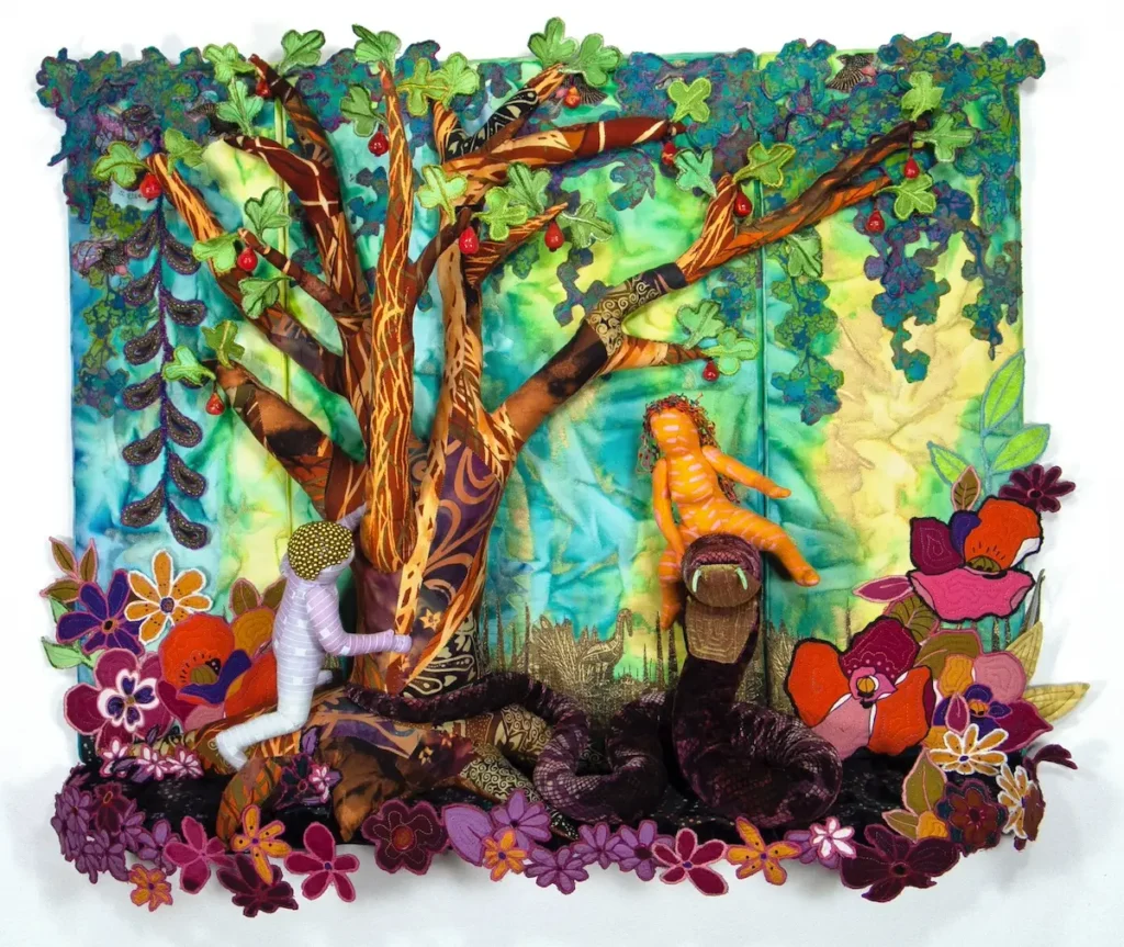 Paradise fiber art by Susan Else