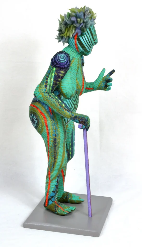 Something to Say fiber art by Susan Else