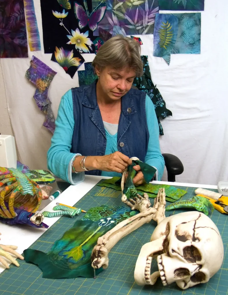 Susan Else Constructing the first skeleton in the Mortality series, 2008