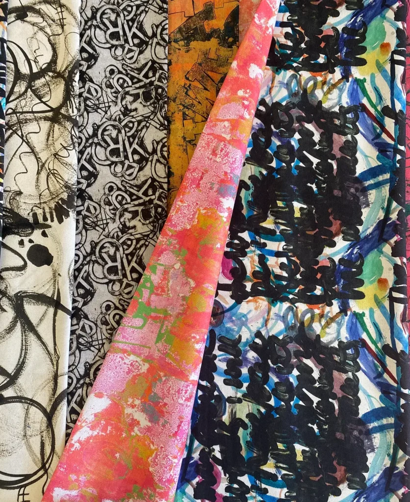 Showing finished printed fabrics by e bond