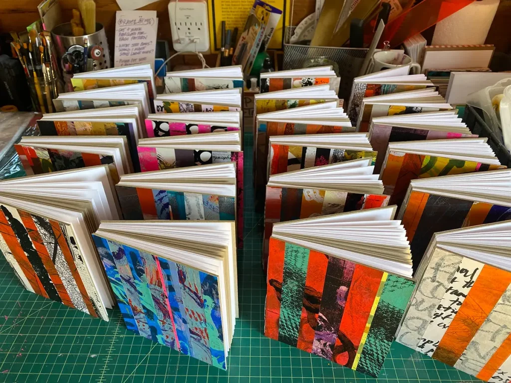 Finished handmade books by e bond