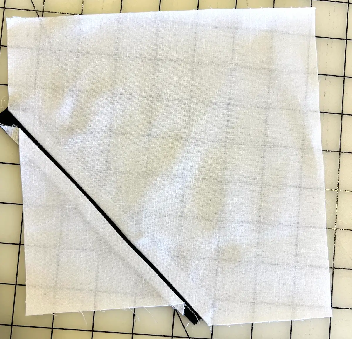Here is the first finished fine line piecing