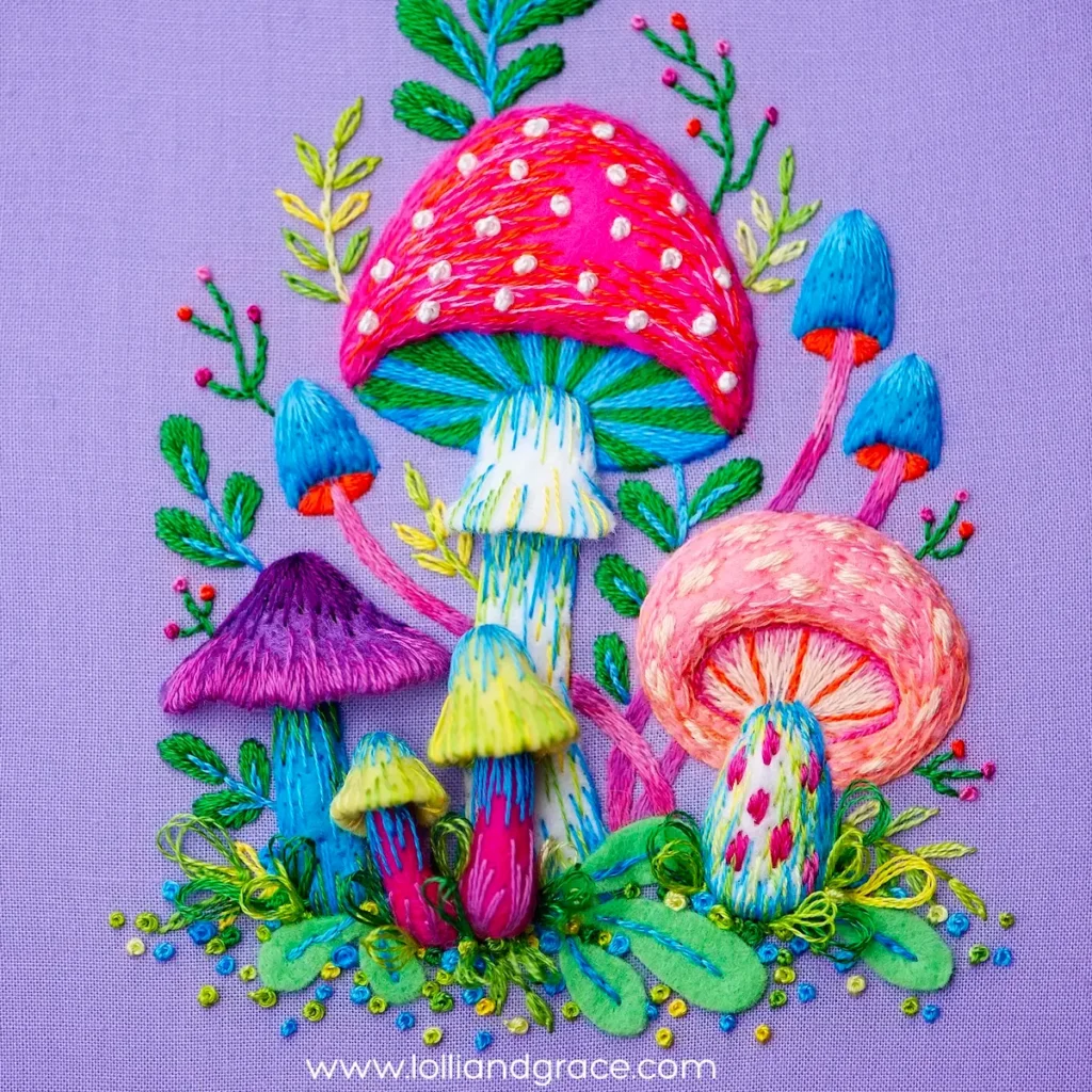 Detail of Toadstool Terrarium by Anne Oliver