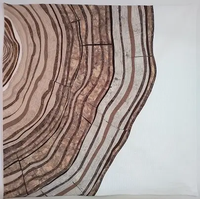 Tree bark fiber art by Ashelyn Downs