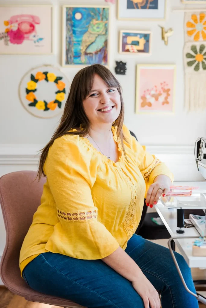 Erin Grogan in her studio, Photo by Azuree Holloway