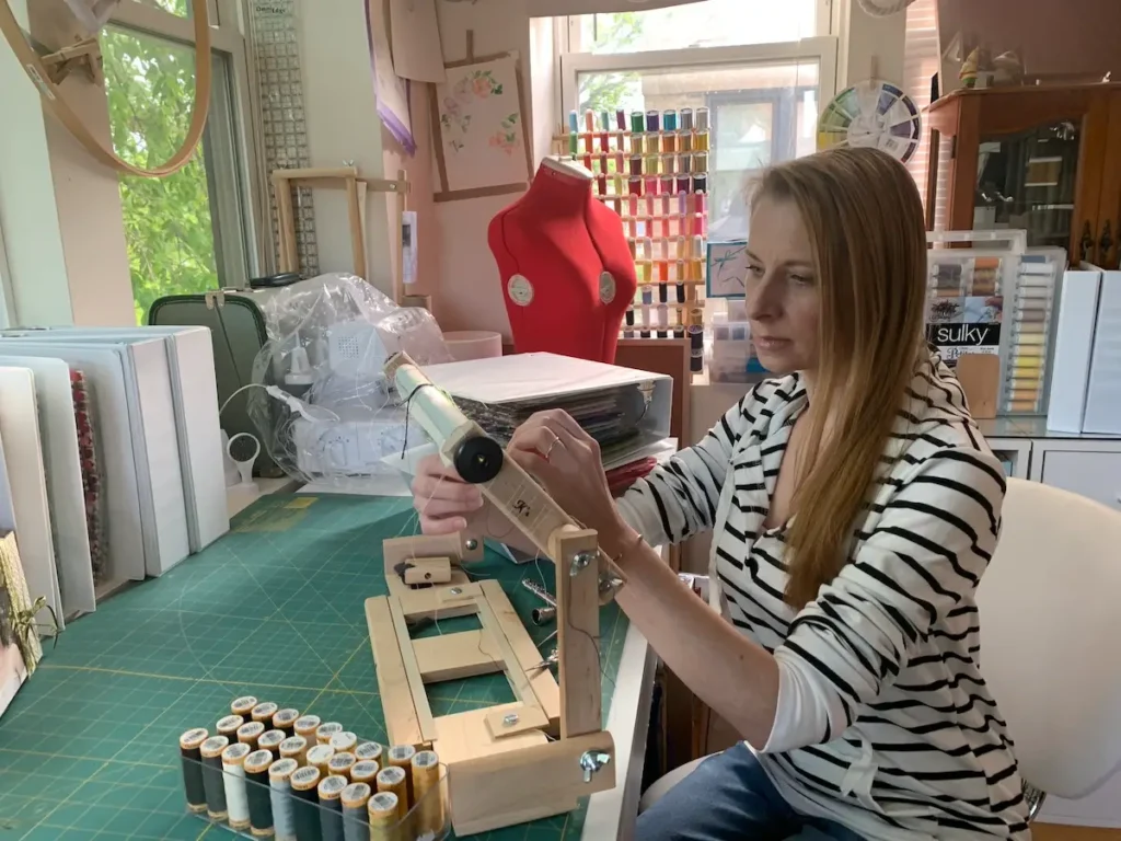 Jessica Devin in her studio