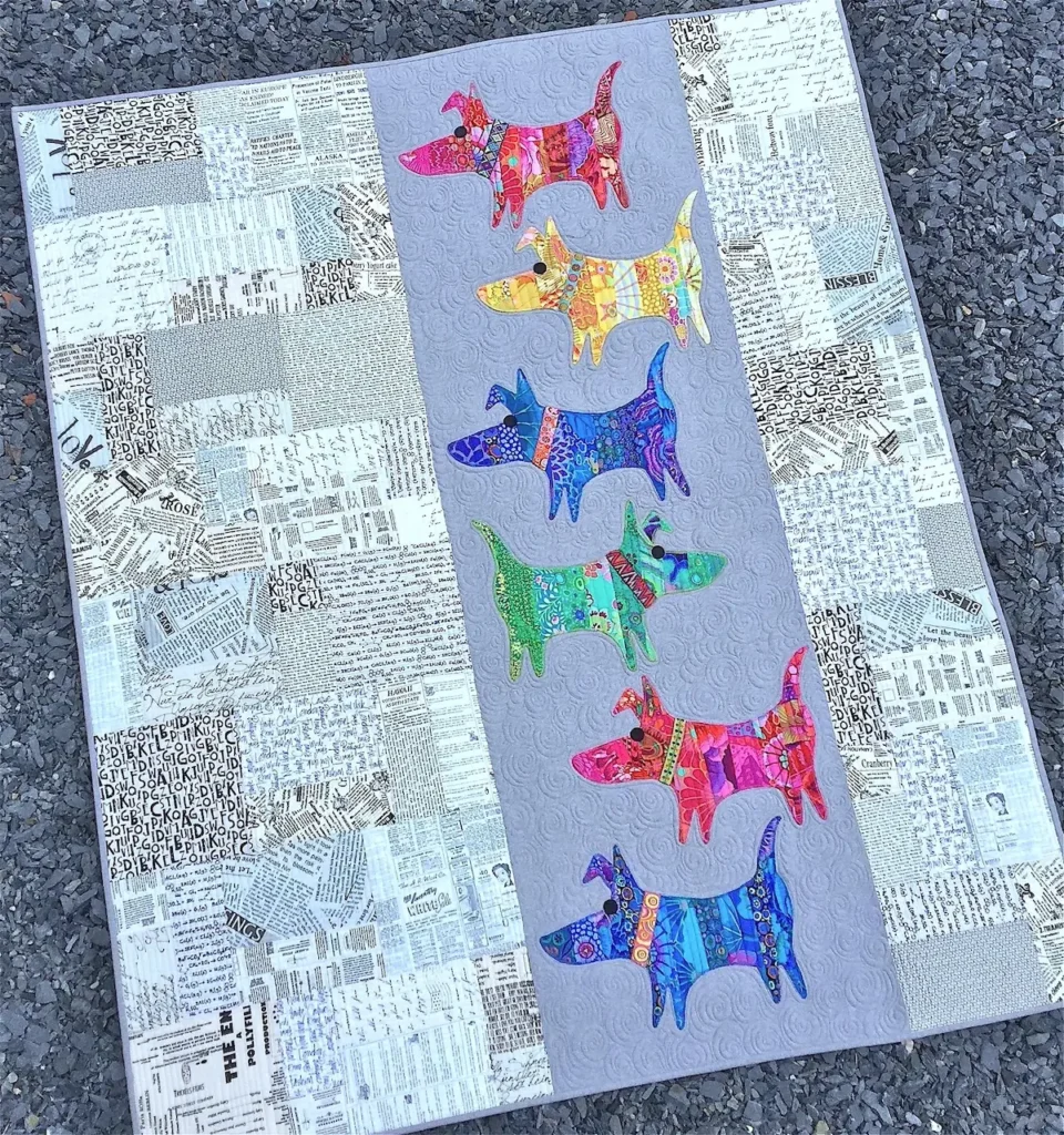 ModDog quilt by Linda Sullivan