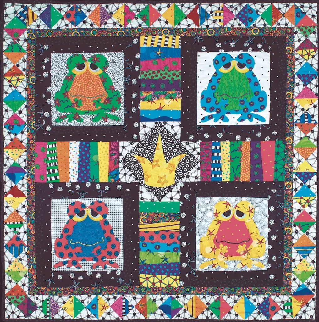ModFrog quilt by Linda Sullivan