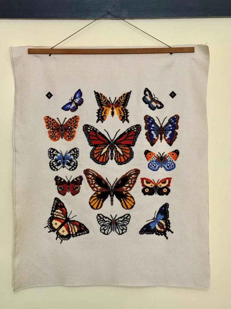 Butterfly cross stitch by Maddie Jones