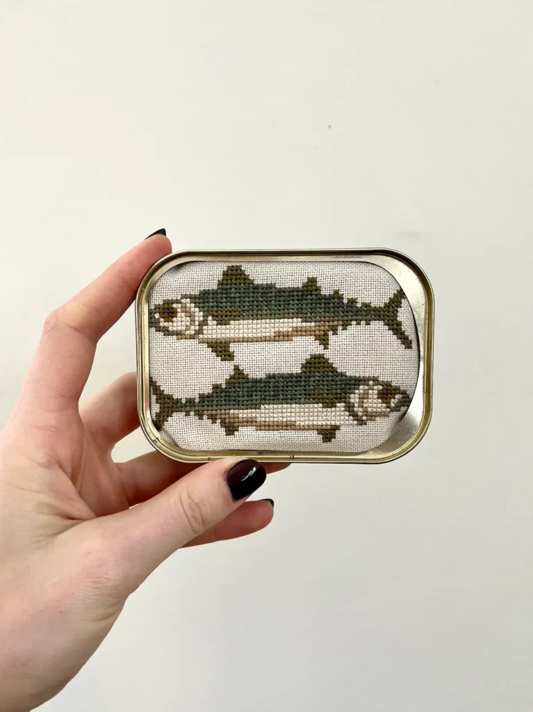 Fish cross stitch by Maddie Jones