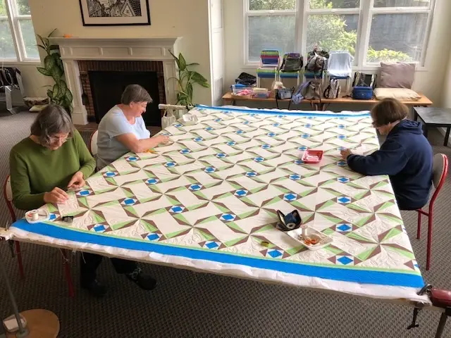 Pattie Klimeks beloved Dorcas Hand Quilters at work