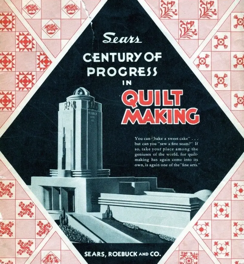 Century of Progress Quilt Making poster as part of the interview with Pattie Klimek