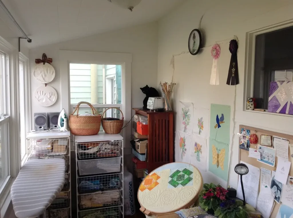 Pattie Klimek tiny but mighty sewing room