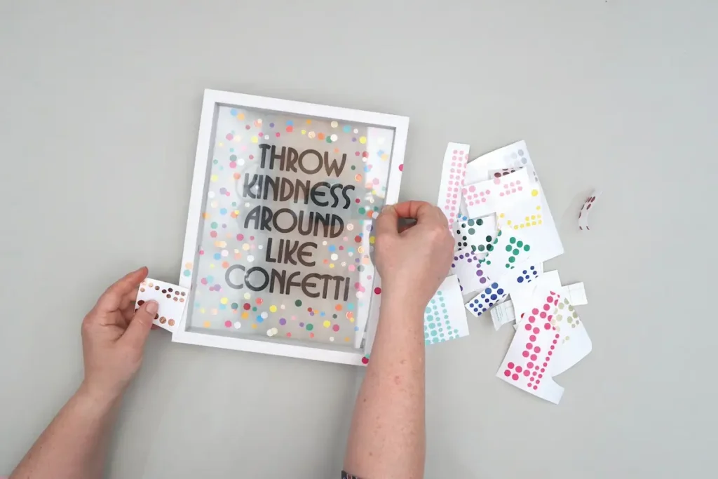 Another view of the kindness banner Paula Milner made with her cricut