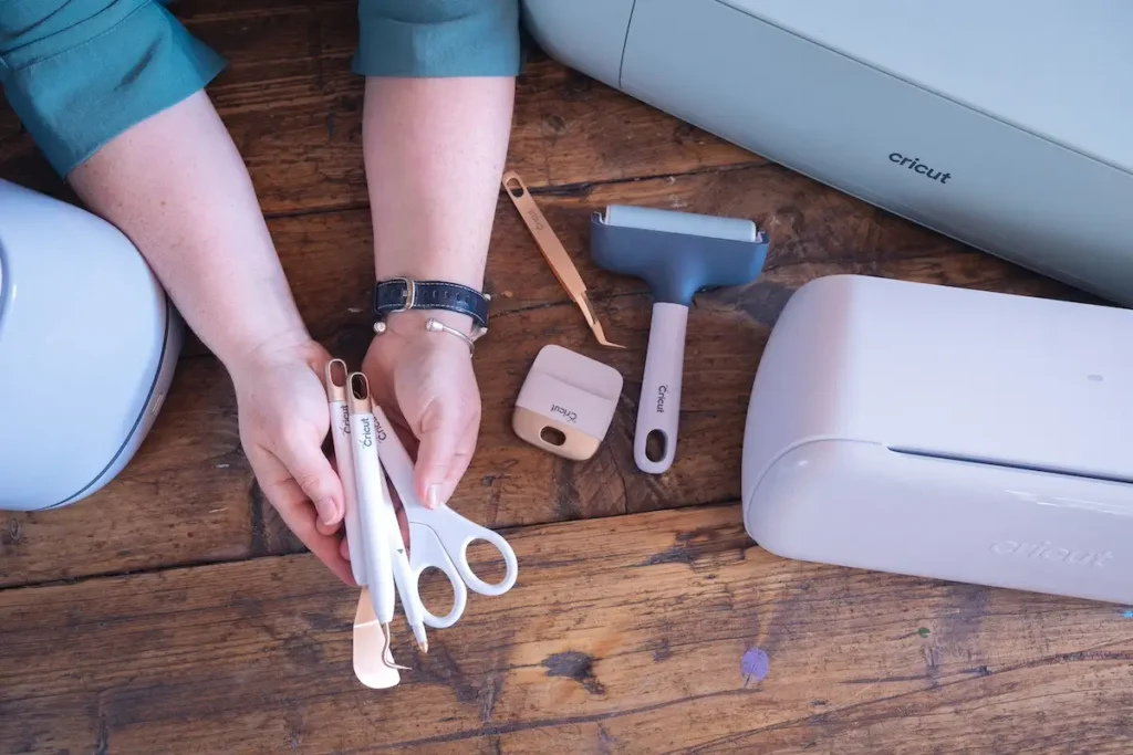 Paula Milner showing her cricut tools