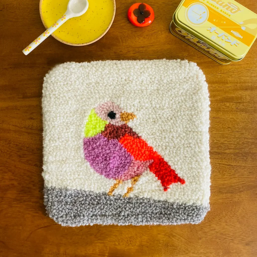 Punch needle bird by Rashida Coleman-Hale