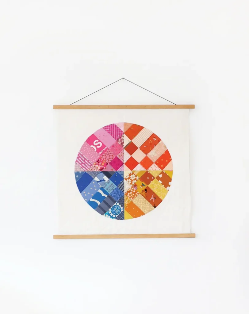 Checkered wall hanging by Rashida Coleman-Hale