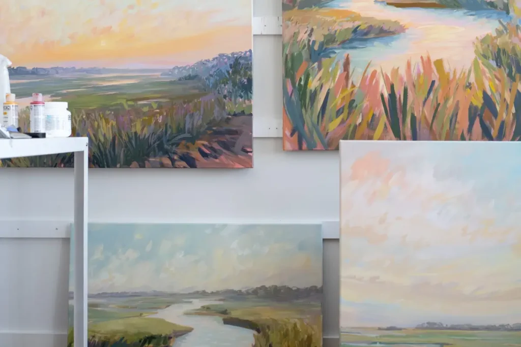 Sarah Jane Tart studio and works in progress