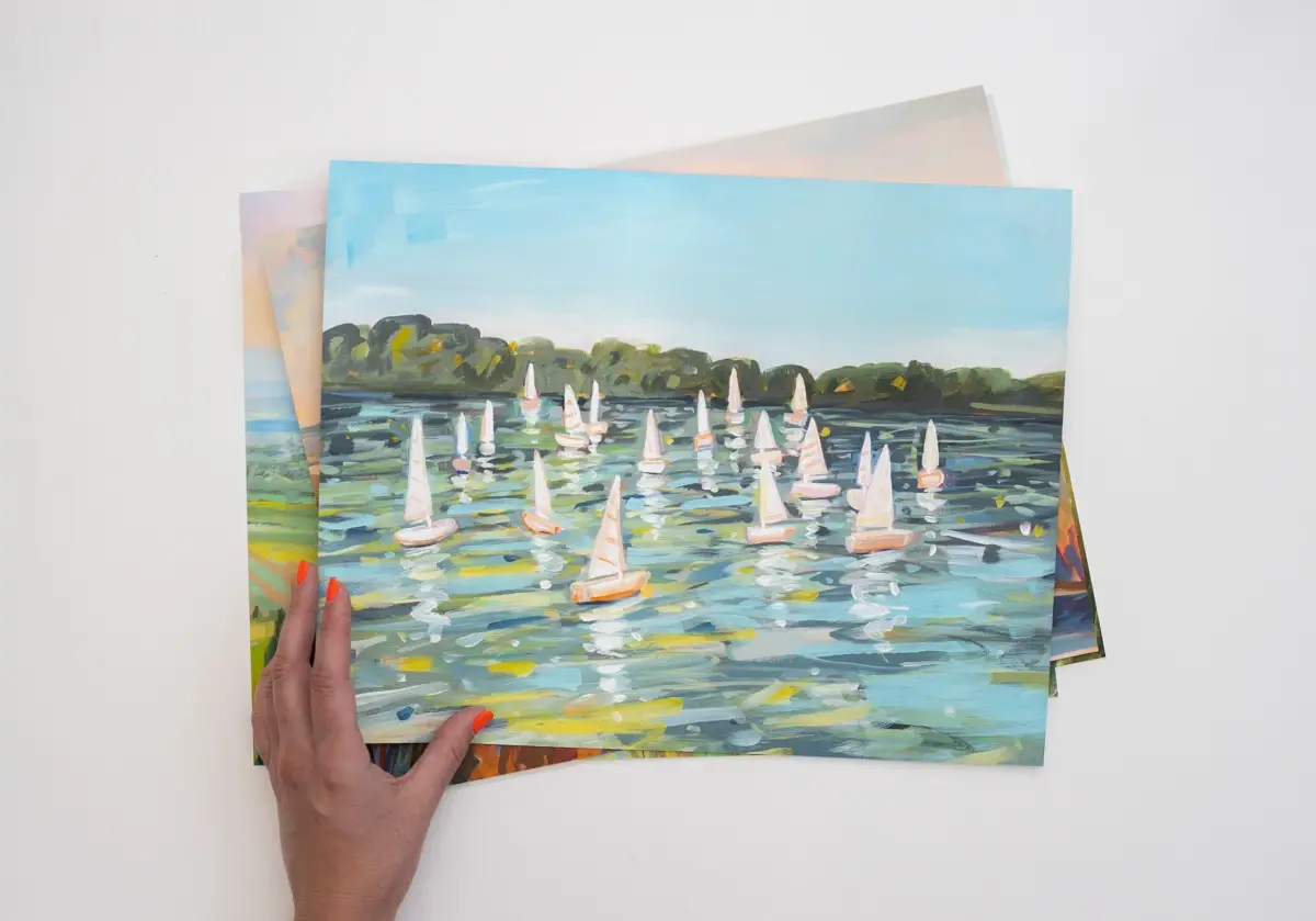 Sailboat painting by Sarah Jane Tart
