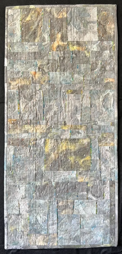 Torrential Rain art quilt by Lynn Woll