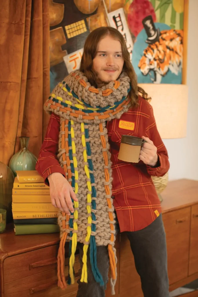 Scarf knitted by Vickie Howell