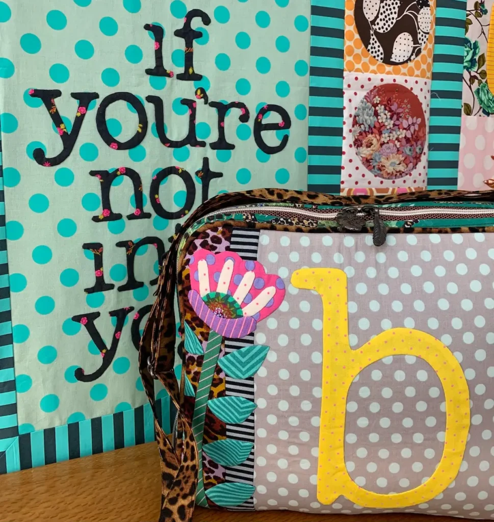 If you're not into Yoga quilt and bag made by Barbie Mitchell