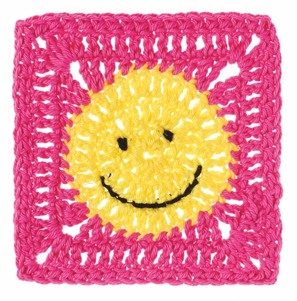 Smiley Face crochet by Cassie Ward