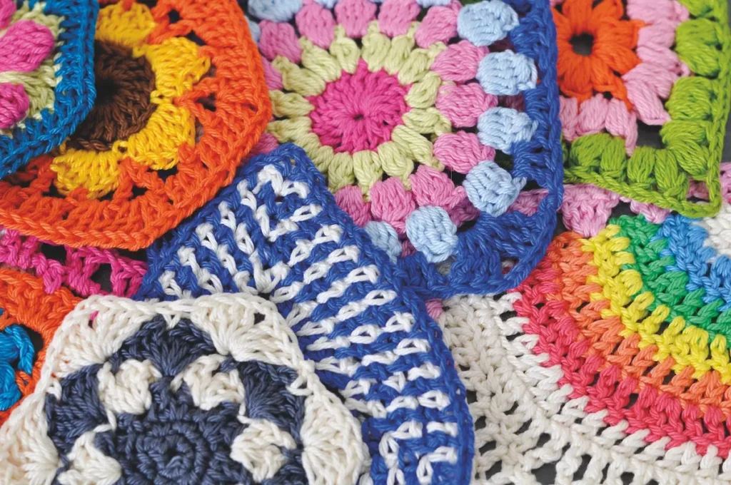 Variety of crochet motifs by Cassie Ward