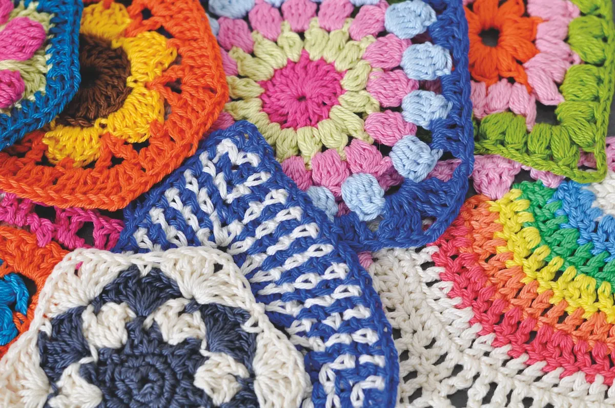 Variety of crochet motifs by Cassie Ward