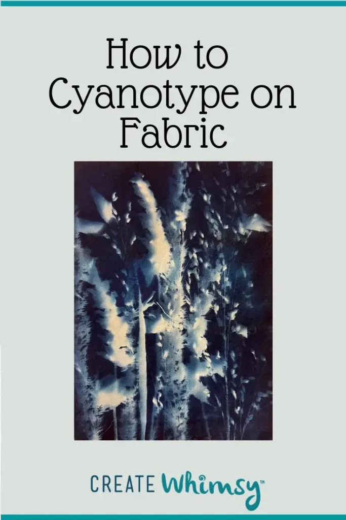 Cyanotype on fabric Pinterest image 1