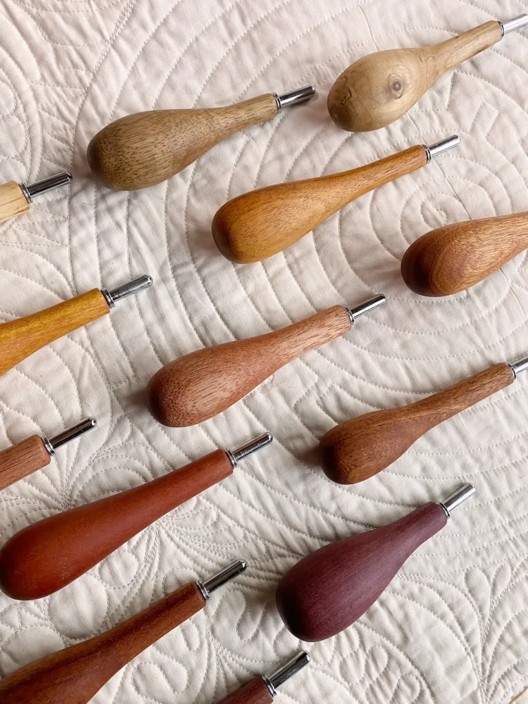 Handles ready for crochet hooks or screw drivers by Jessica Bobrowski and Michael Jacques