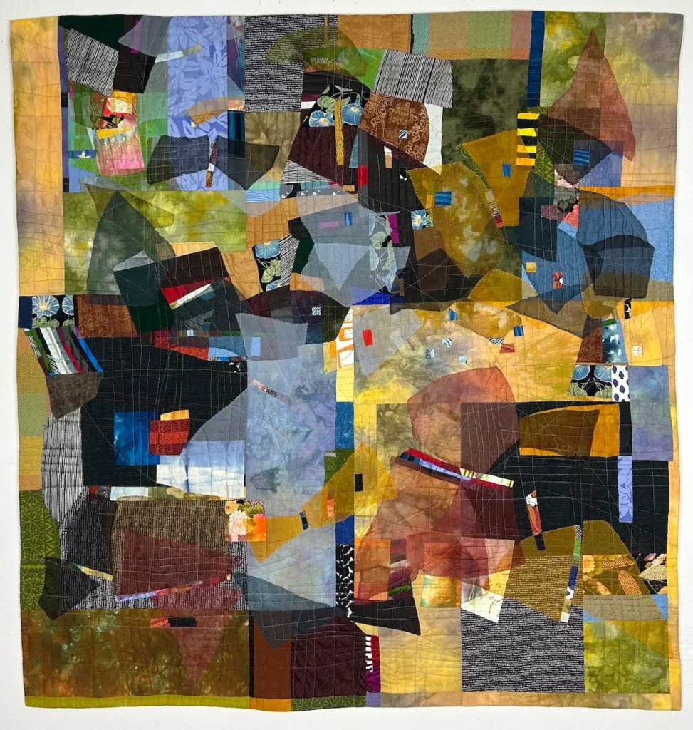 Silkworm art quilt by Kathy Ford