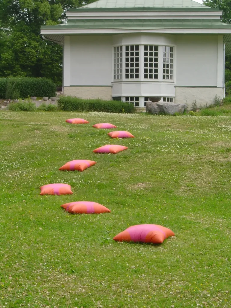 Installation of concrete Petrified Comfort by Katriina Flensburg