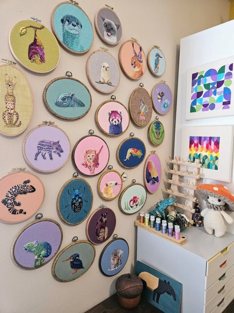 View of many of Laura McGarrity pieces