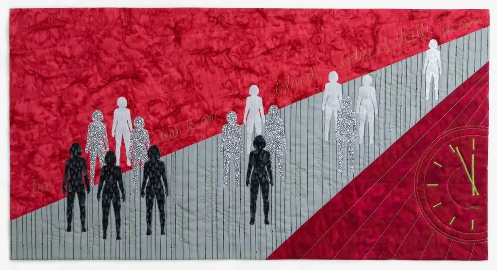 Isolation fiber art by Lee McLean