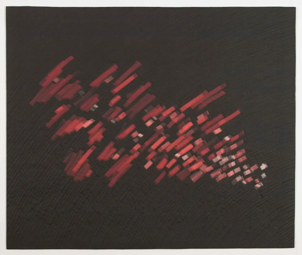 Lifeblood fiber art by Lee McLean