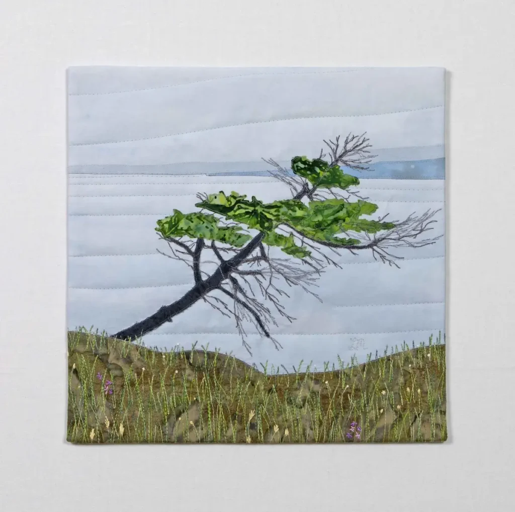 Port au Port fiber art by Lee McLean