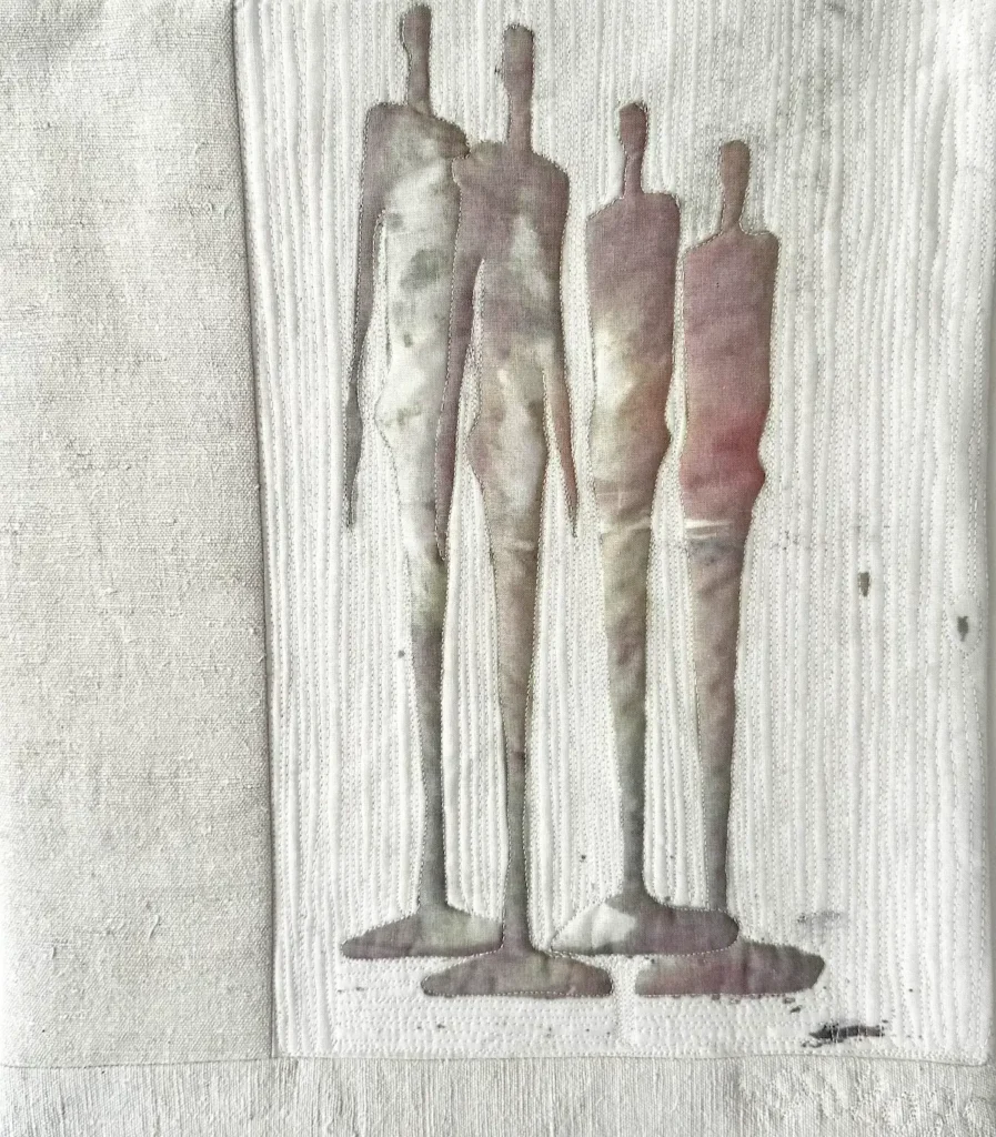 Extras #143 fiber art by Regula Affolter