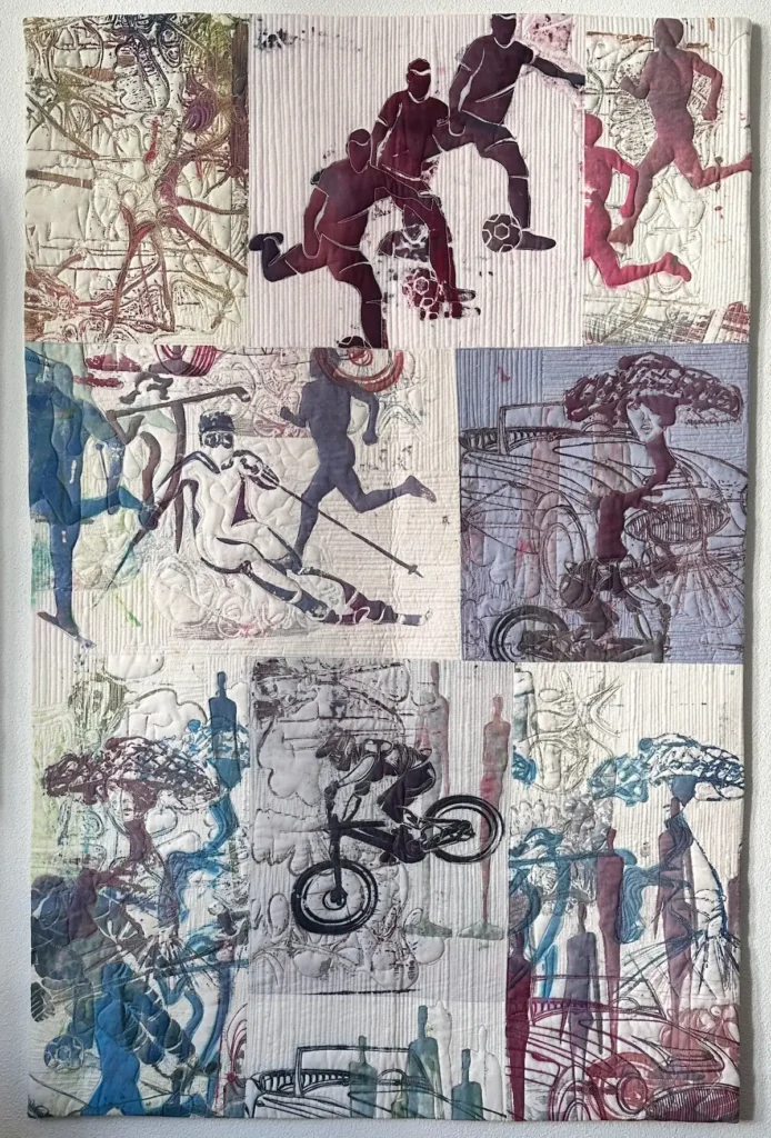 Extras #140 of the Series Sport fiber art by Regula Affolter