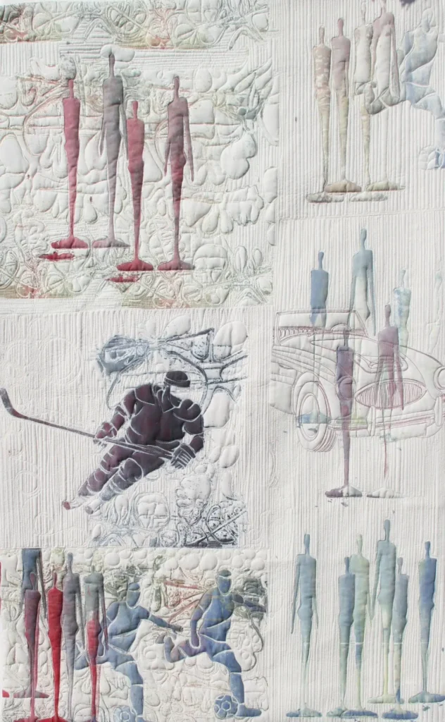 Extras #141 Serie Sport fiber art by Regula Affolter