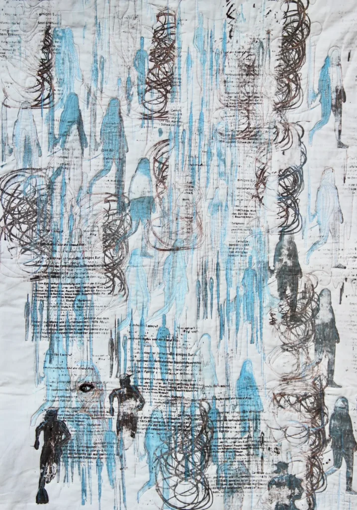 Fluct fiber art by Regula Affolter