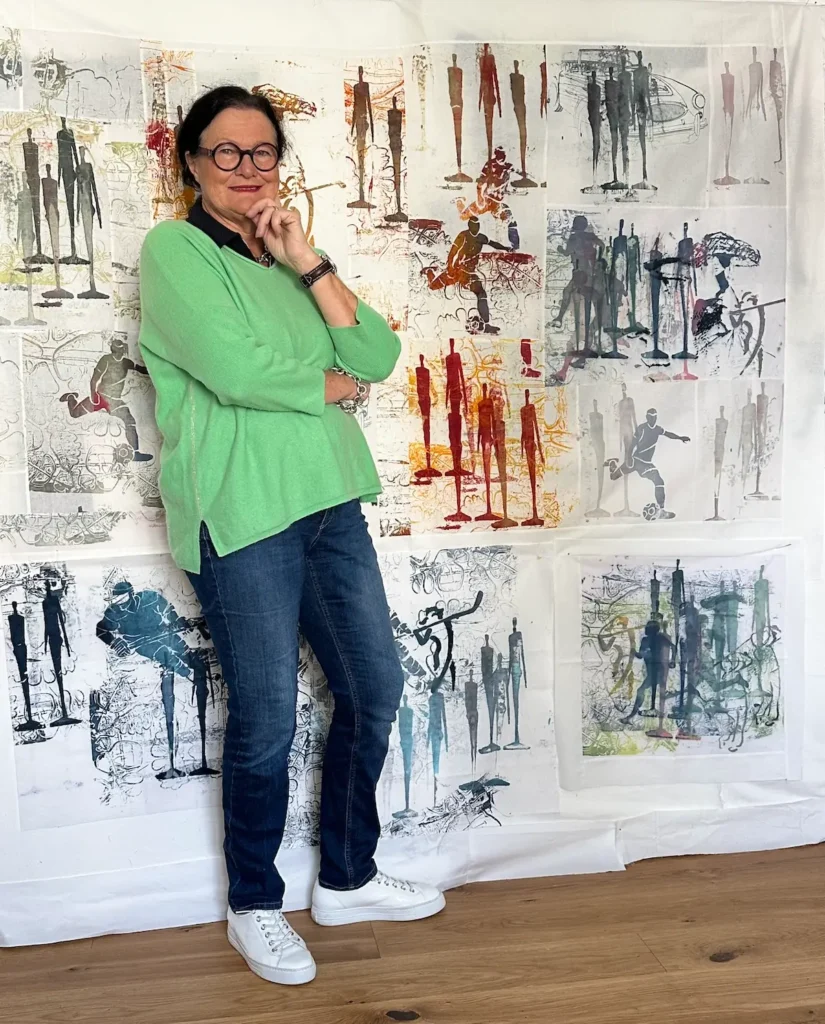 Regula Affolter in her studio