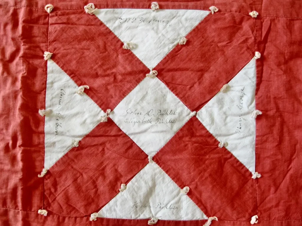 Detail of the names of Melrose MA research by Ann Wasserman