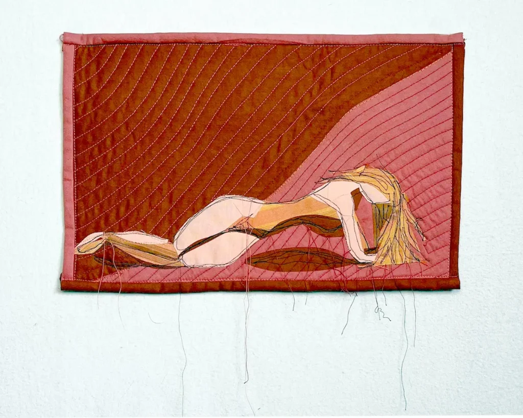 Awakening June fiber art by Aynex Mercado