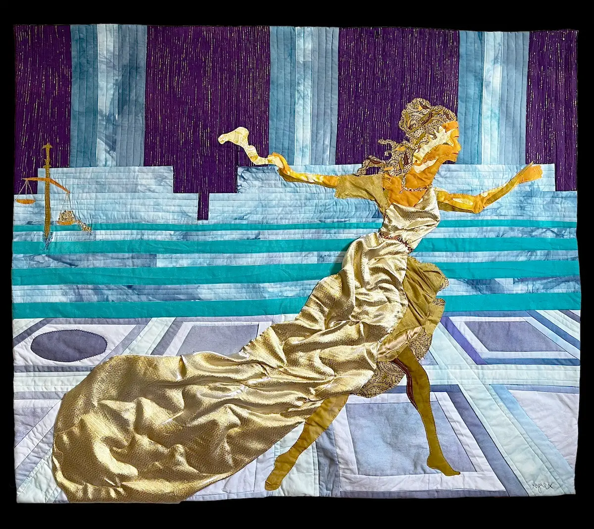 Blind No More fiber art by Aynex Mercado