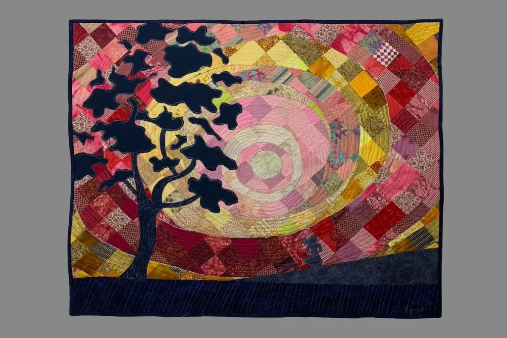 Waiting fiber art by Aynex Mercado