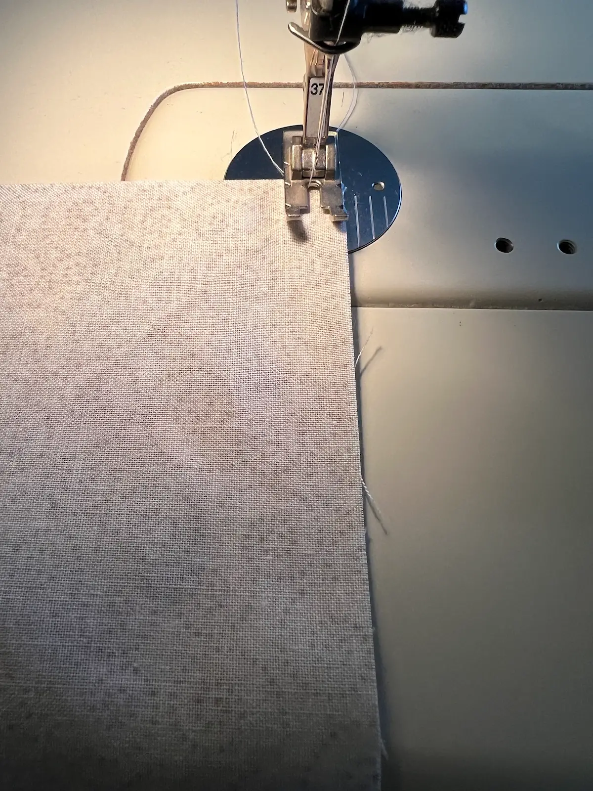 Sew the Christmas Cactus quilt blocks together using a 1/4-inch seam allowance